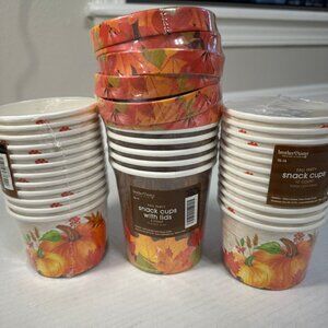 Thanksgiving Snack Cups Fall Themed Disposable Paper Cups 30-count 30-count